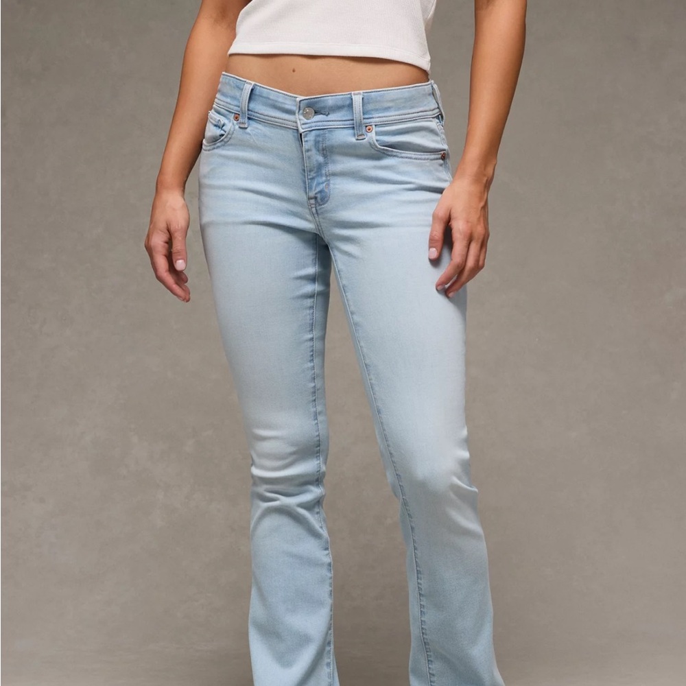 American Eagle Outfitters Light Wash Kick Boot Jeans